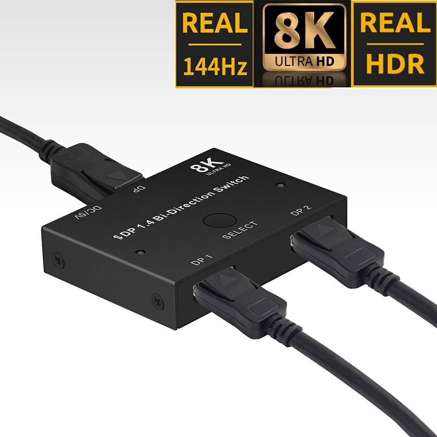KVM Switch DisplayPort 8K 1.4 Bi-Directional