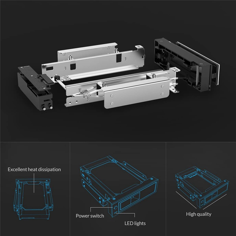 Spactz LLhappy-1106SS 3.5 Inch Trayless Hot Swap Mobile Rack
