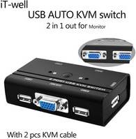 KVM Switch 2 Port Auto VGA USB Console