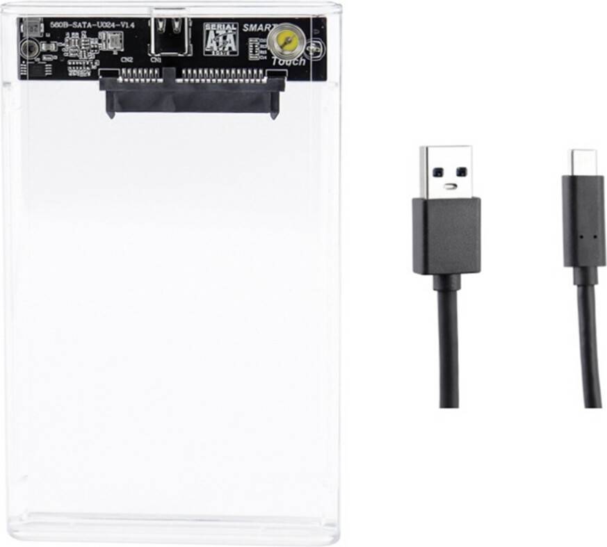 Transparent Write Protected 2.5 Inch SSD Enclosure