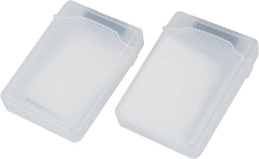 2 Packs Clear 3.5 Inch SATA HDD Storage Case