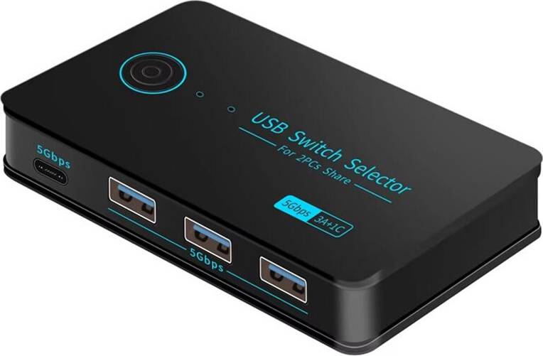 USB3.0 KVM Hotkey Switcher 2 PCs
