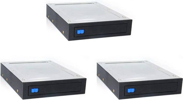 3pcs 2.5 Inch to 3.5 Inch Internal Floppy Bay III 6Gbps Tray-LESS Mobile Rack