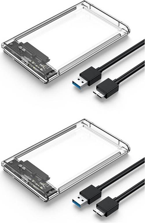 Transparent White HDD Case 2.5 Inch