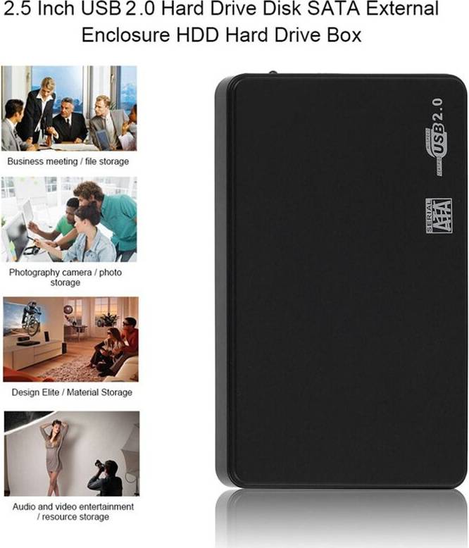 3pcs 2.5 Inch USB HDD Case