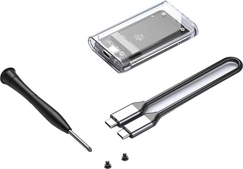 Transparent External Adapter MSATA SSD Case