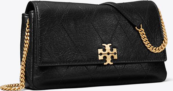 Tory Burch Charlie Chain Wallet Uld - Sort