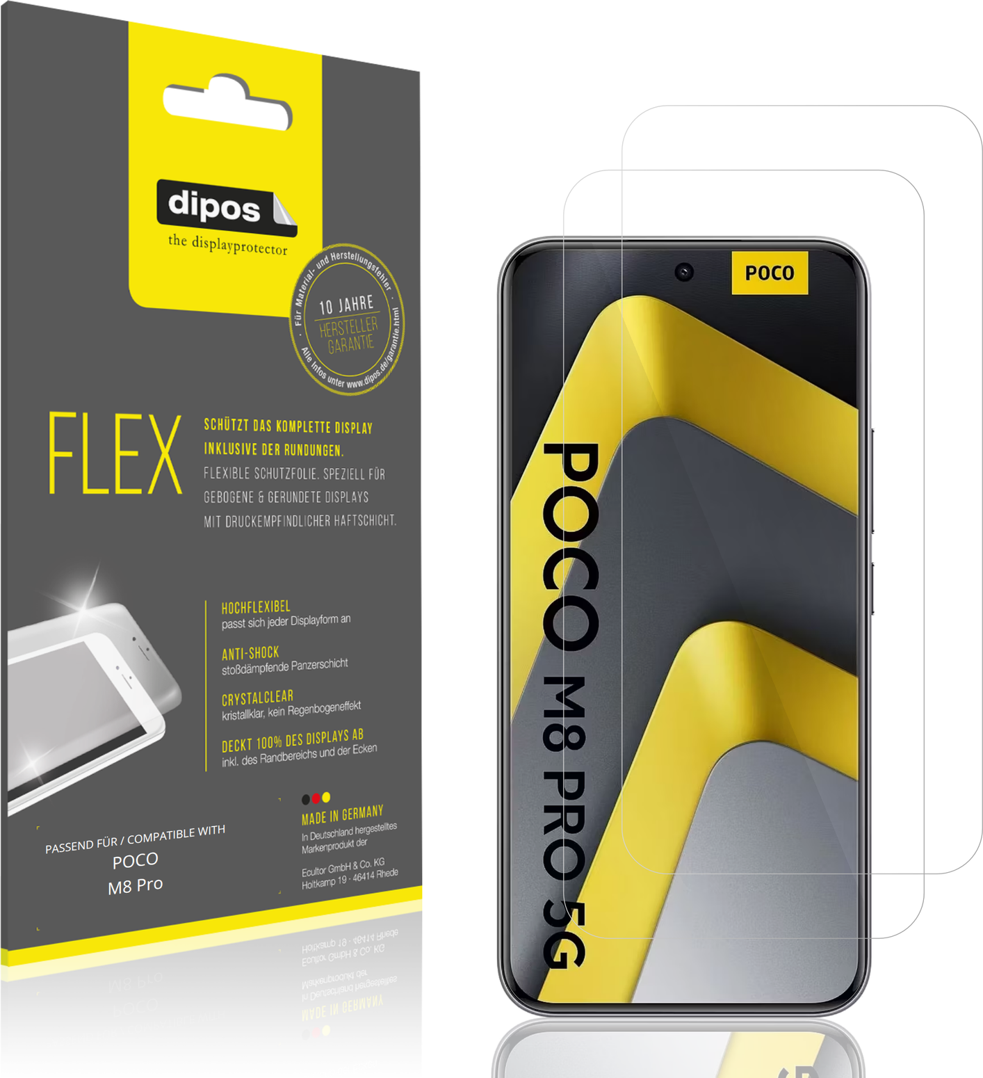 Dipos Screen Protector For Poco M8 Pro Film Covers