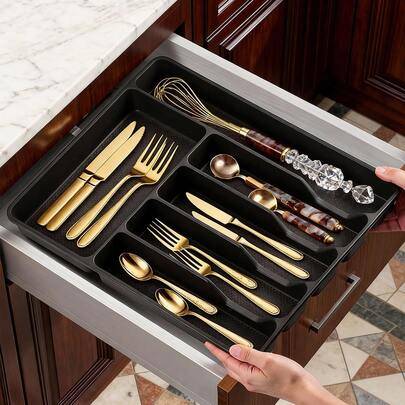 Shein Large Kitchen Spoon Storage Rack Cutlery Tray