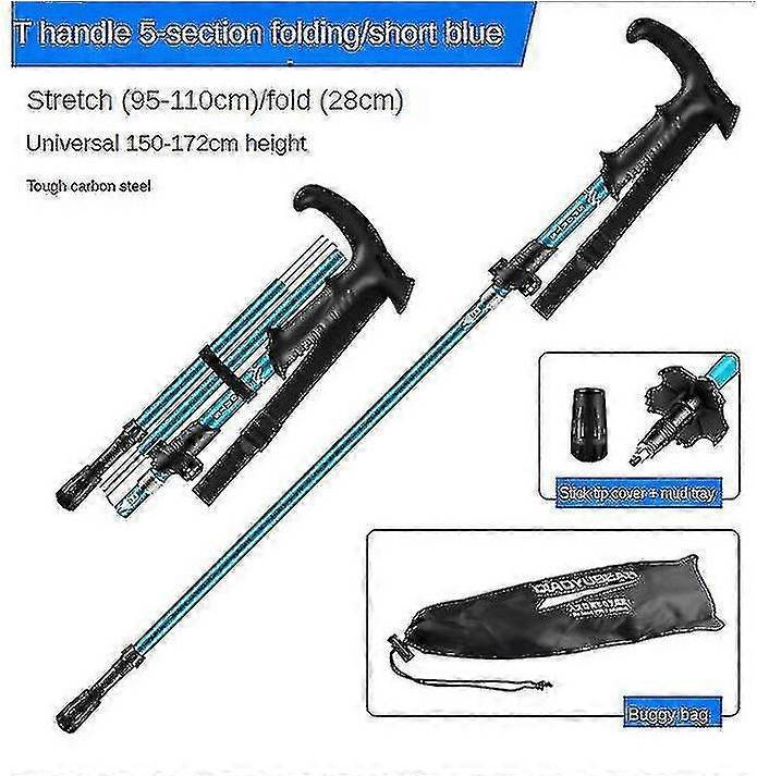 Kikidex Collapsible Aluminum Hiking Poles With Quick System