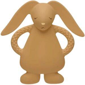 Moonie Moonie Natural Teether Rabbit Bitring Cappucino