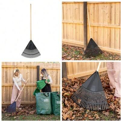 Leaf rake Shein 24-Inch Wood Poly Leaf Rake