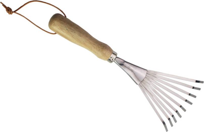 Inoomp Garden Rake Stainless Steel Soil Digging Tool