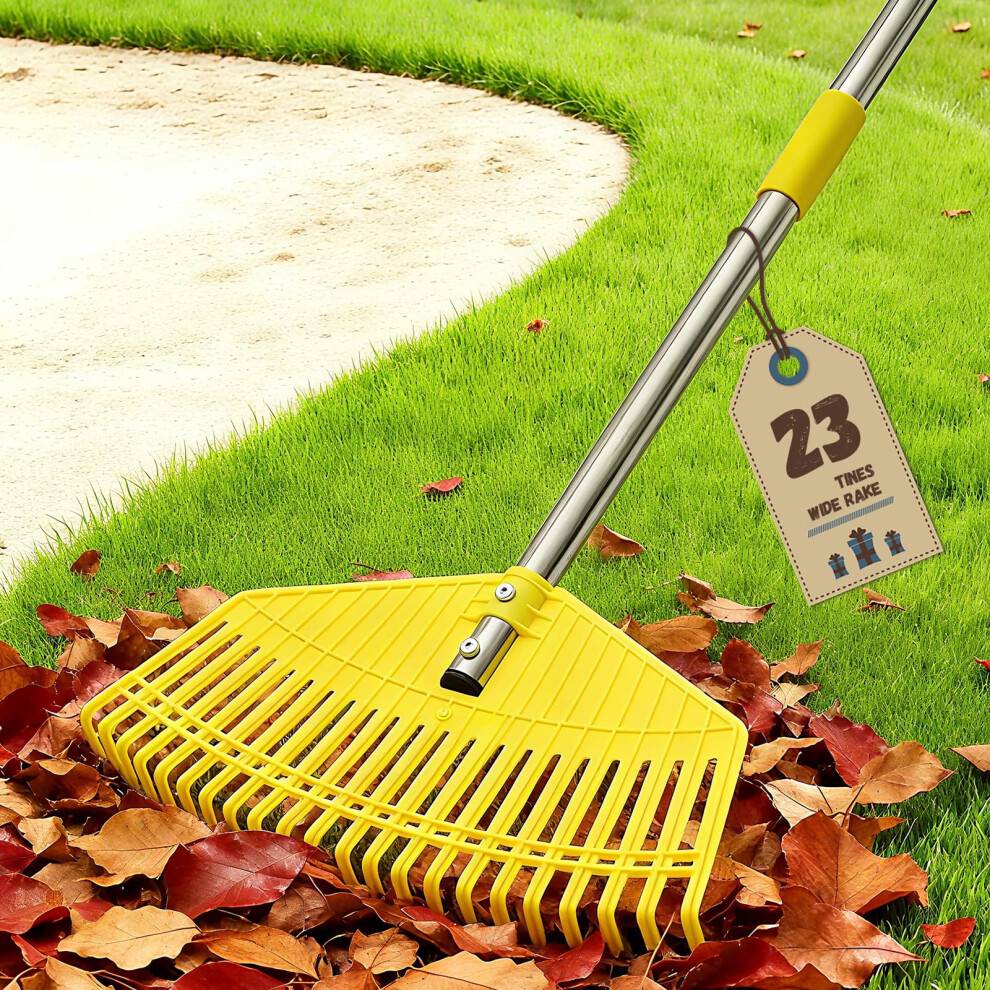 Garden rake Extra Wide Garden Rake Leaf Long Handle
