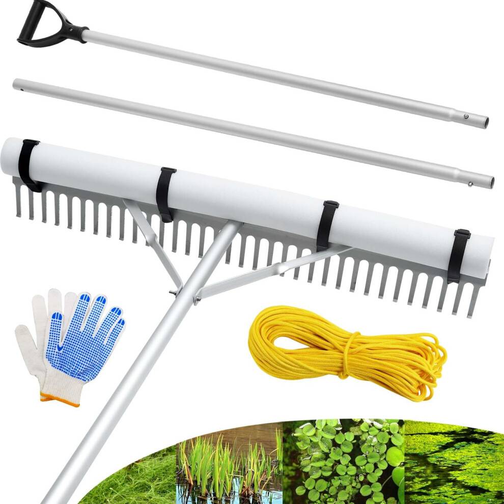 36 Inch Aluminum Lake Weed Rake