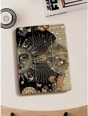Ipad 11th generation Shein Expression Retro Sun Pattern Protective Case Ipad A16 11th Generation 11-Inch