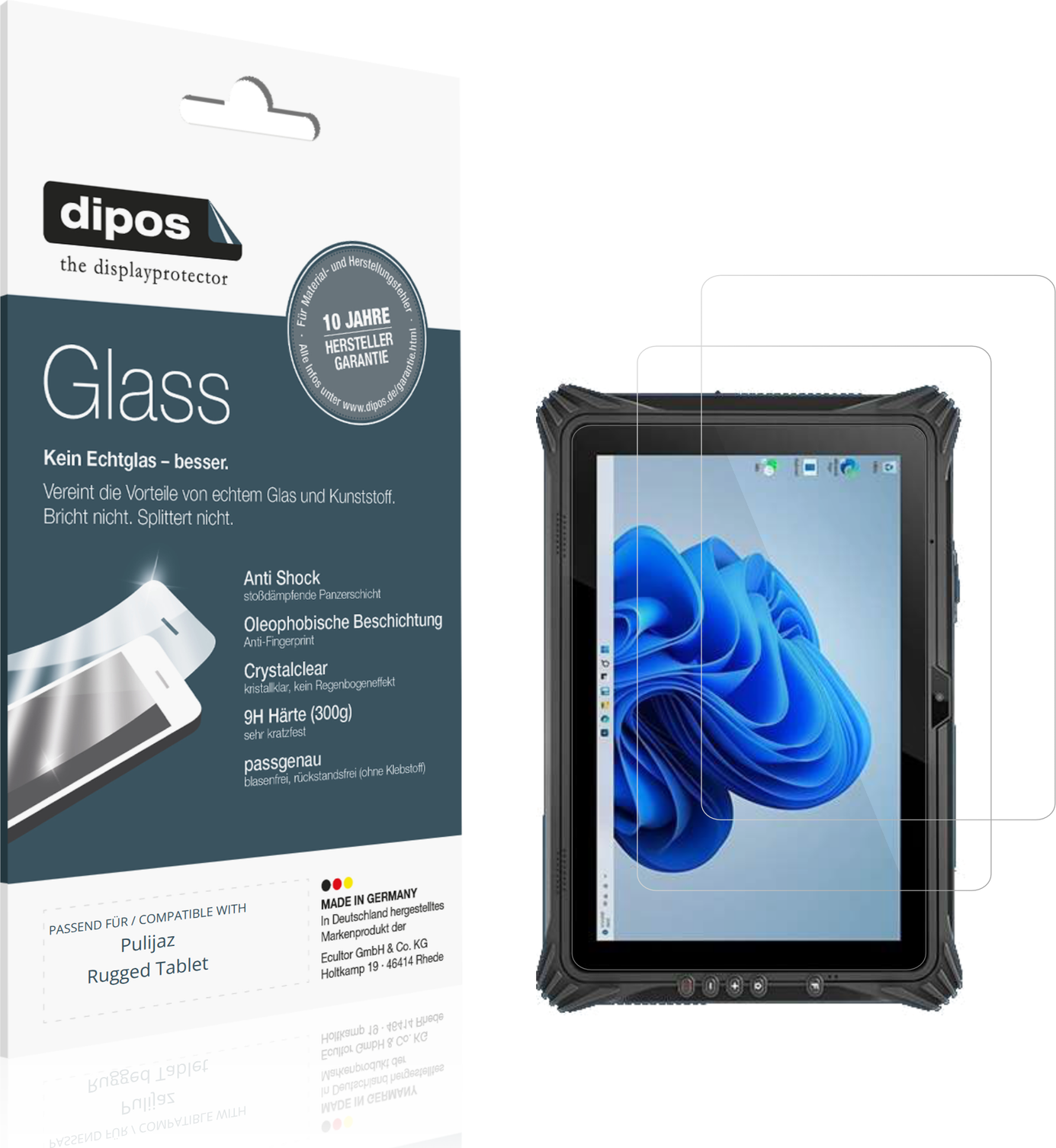 Dipos Screen Protector For Pulijaz Rugged Tablet
