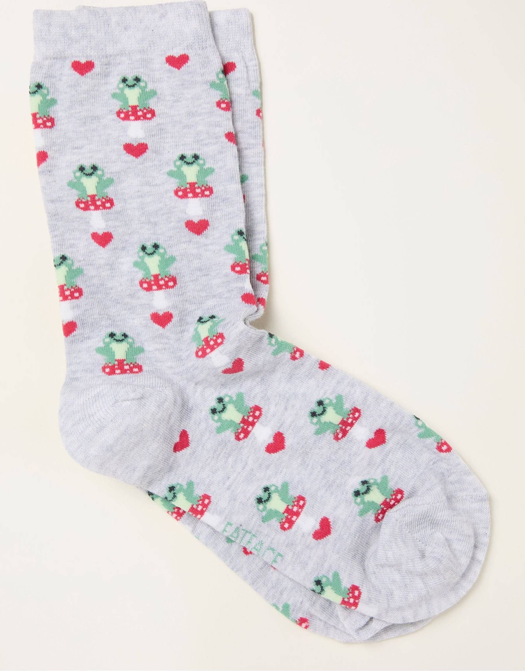 Fatface Grey Frog Socks