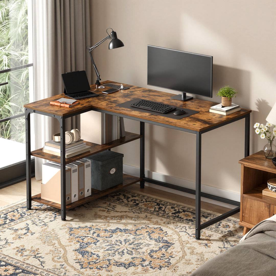 Corner Computer L-Shaped With Storage