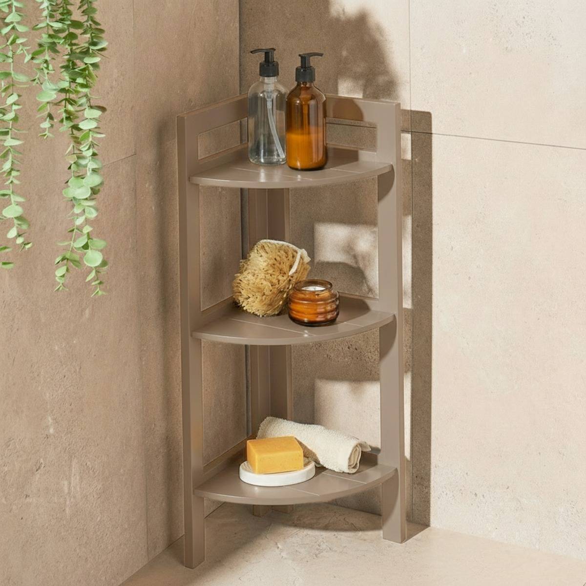 Corner shelf unit OHS 3-Tier Unit MDF Organiser Shelving System