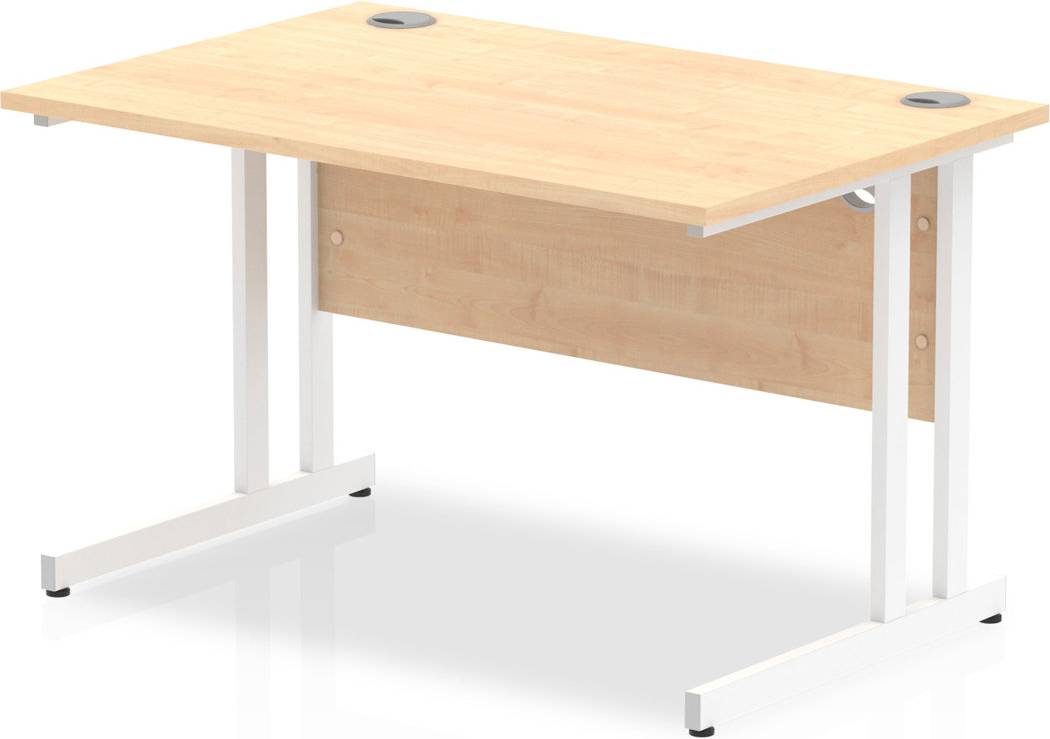 Inbox Zero Impulse Rectangular Computer White Writing Desk