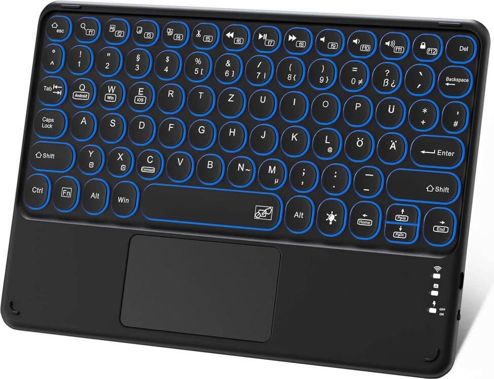 Backlit Bluetooth Wireless Touchpad Keyboard