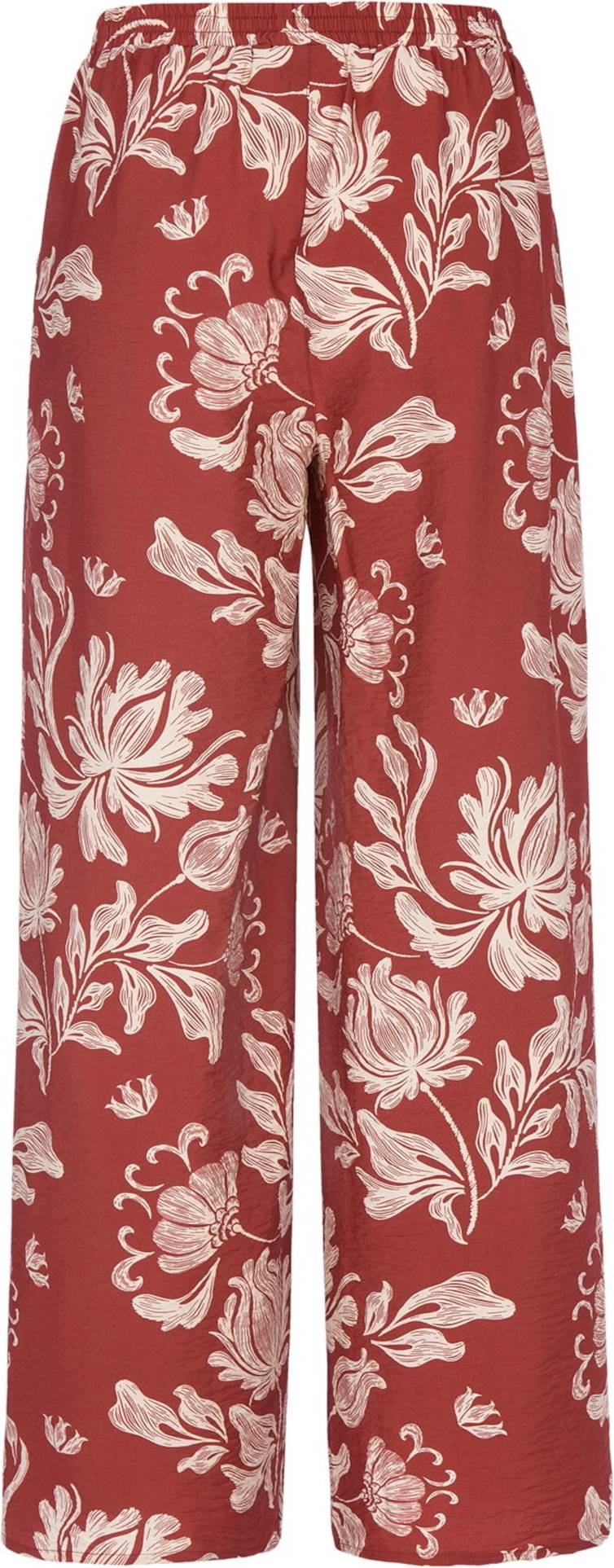 Wide Trousers With Pockets - Rust Patterned