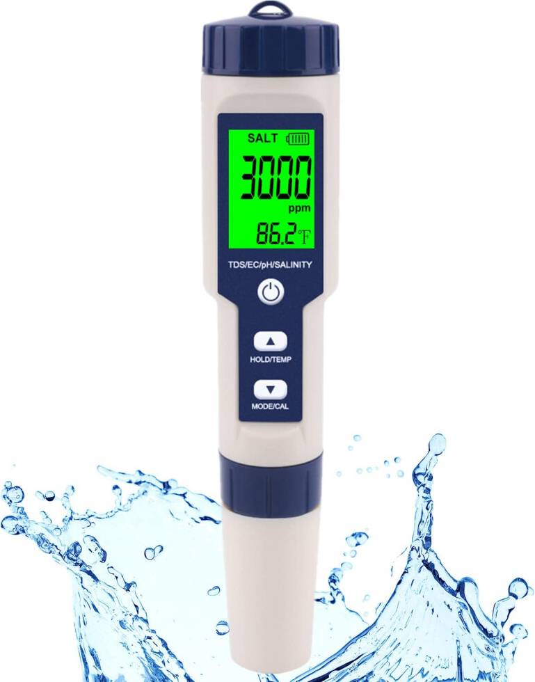 Pool Salt Tester Digital Salinity Meter 5 In 1