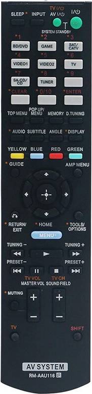 Sony av receiver Sony AV Receiver Remote Control RM-AAU071