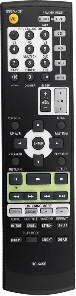 Onkyo tx RC-645S Replace Remote Control