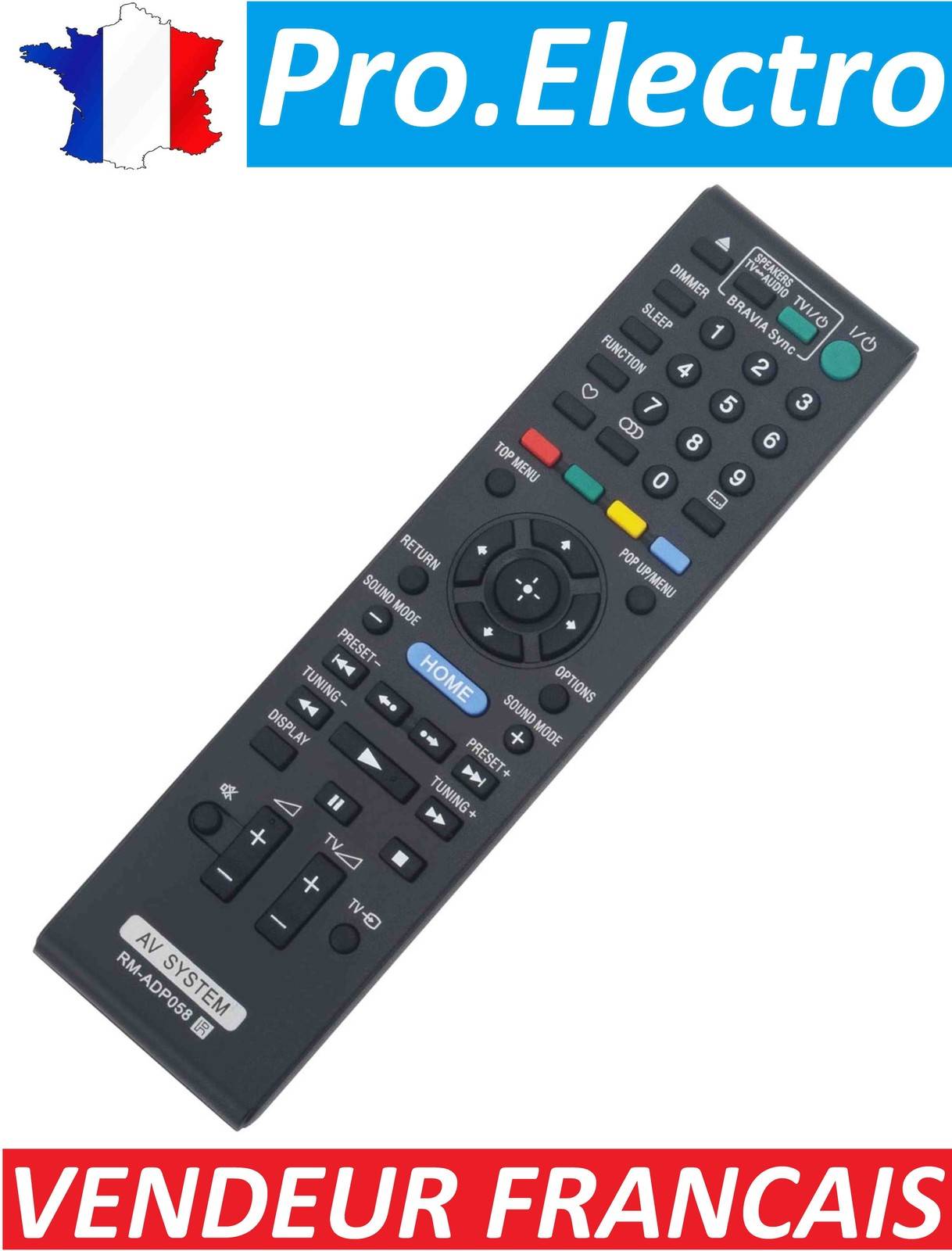 Sony Tele Commande Remote Tv Bluray Dvd Rm-adp058