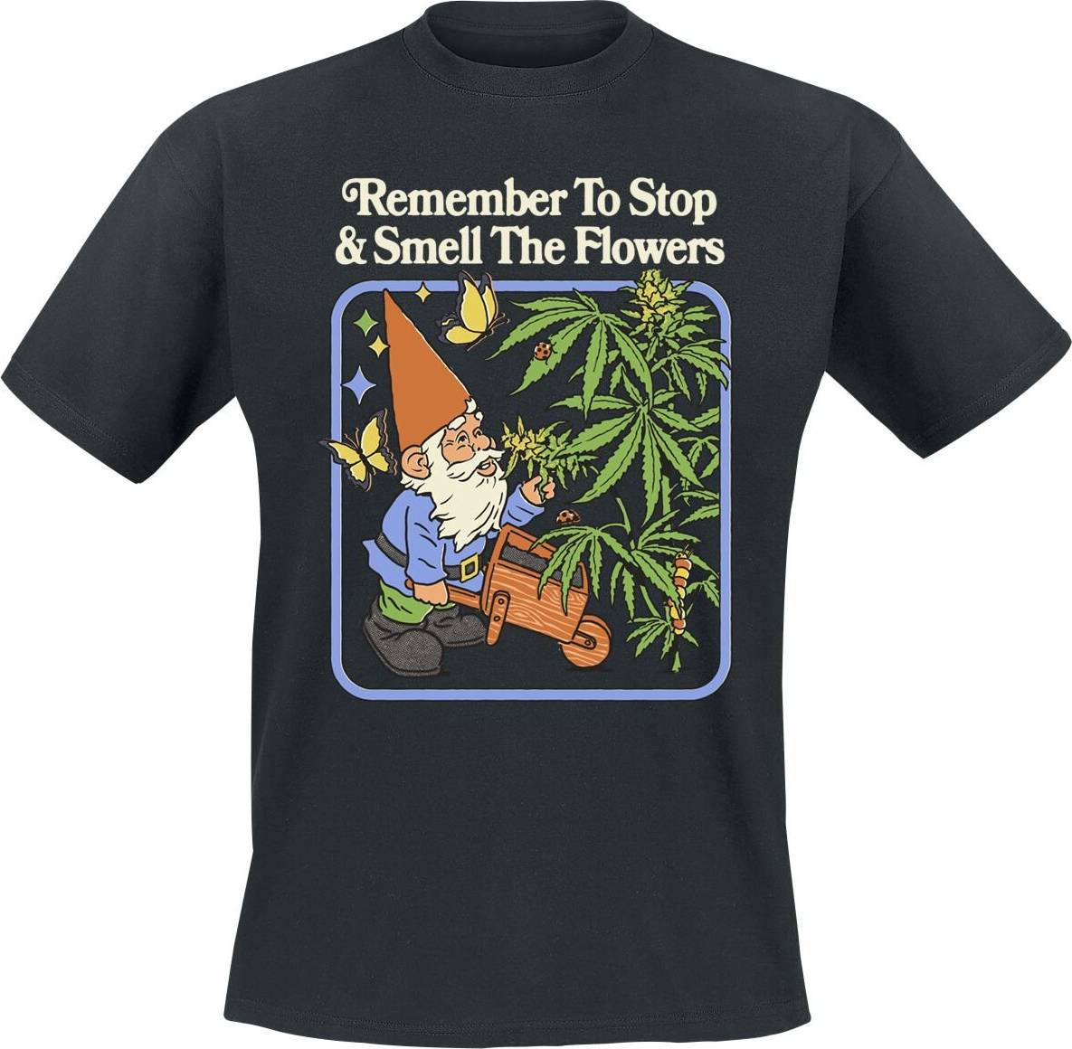 Steven Rhodes Fun T-Shirt Smell The Flowers - Sort