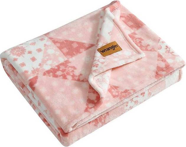 Wrangler Rodeo Throw Blanket Blankets Pink
