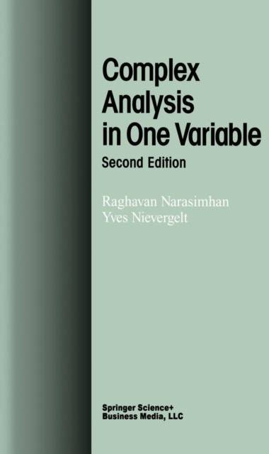 Complex Analysis in One Variable