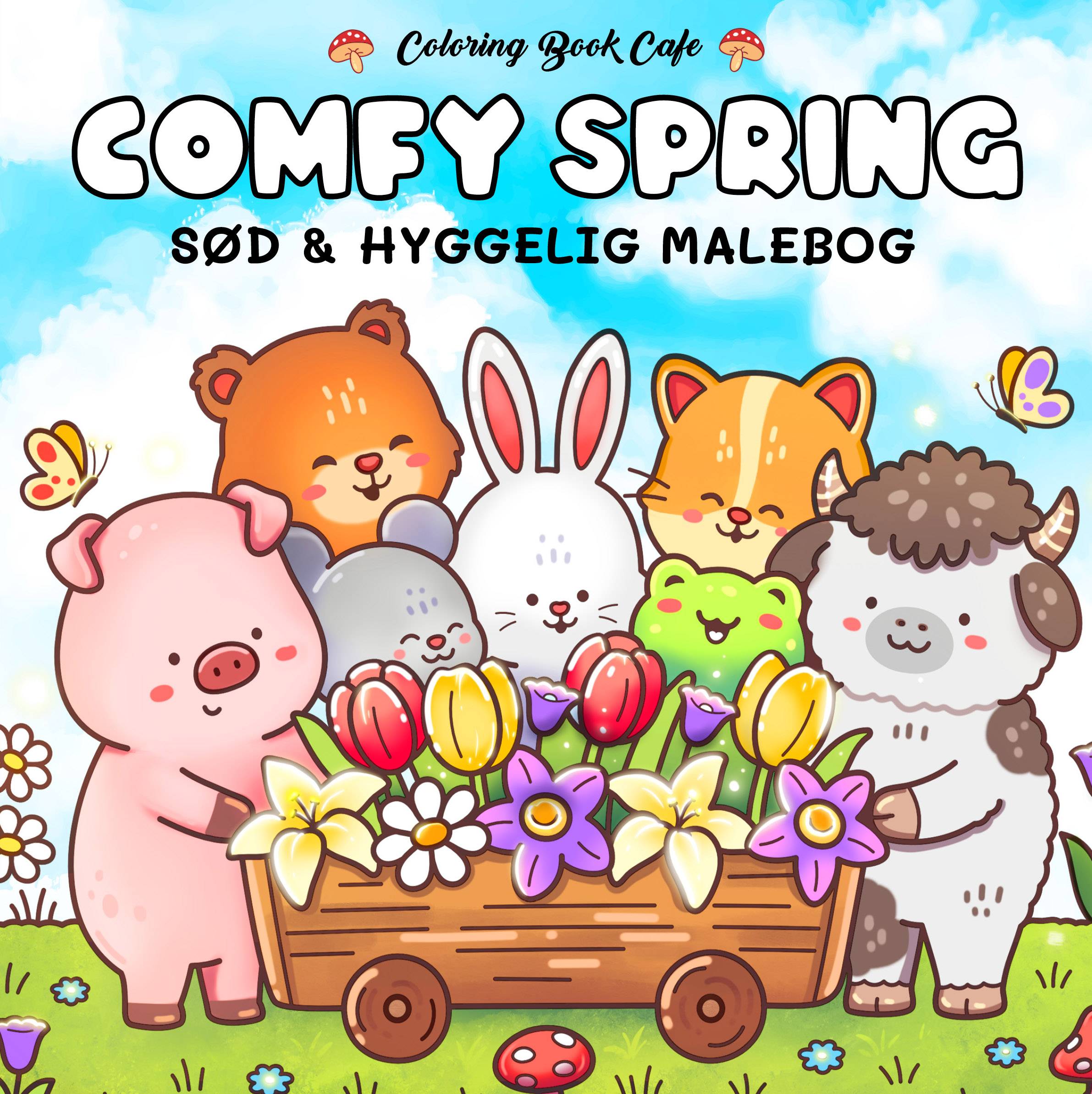 Legind Comfy Spring Cozy Coloring Book Cafe