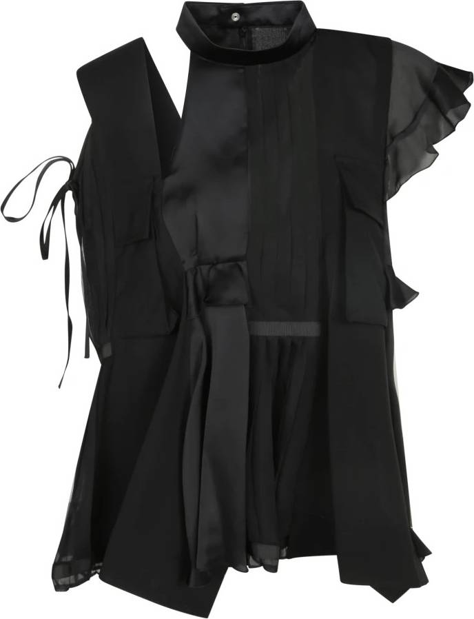 Sacai Ruffled Blouse - Sort