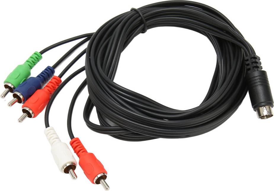 Audio Video Cable 6 Feet Color-Coded
