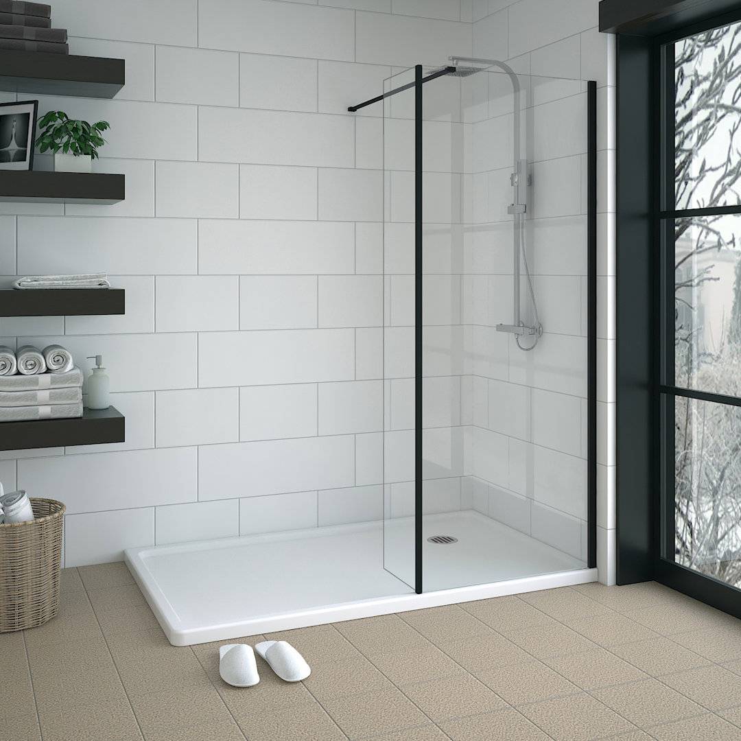 Shower enclosure Symple Stuff Walk In Shower Enclosure 700mm Glass Screen