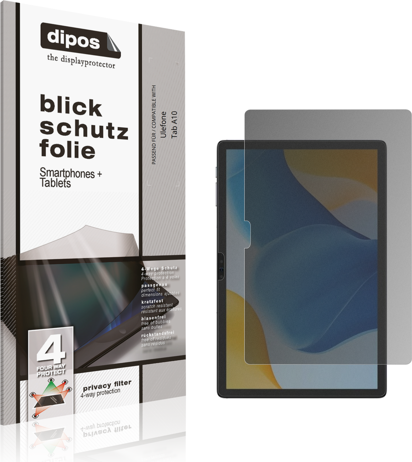 Dipos Screen Protector For Ulefone Tab A10 Privacy Filter