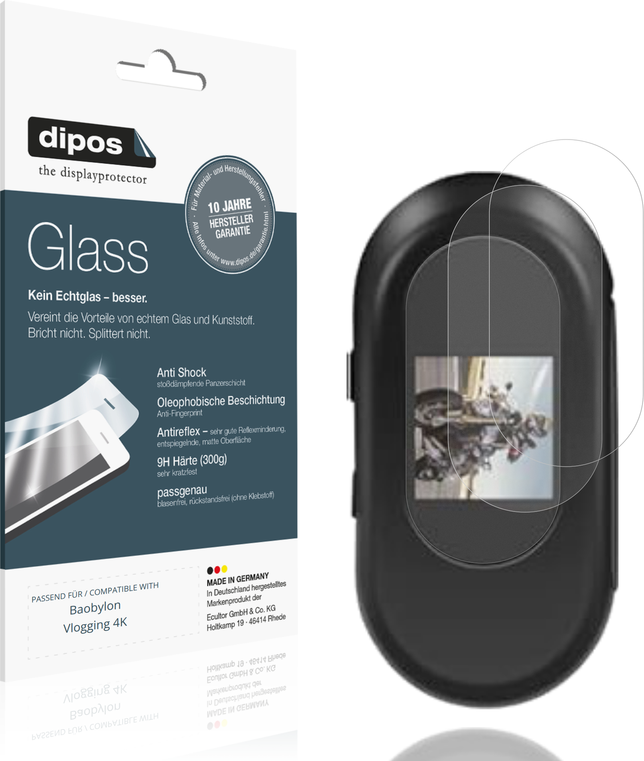 Dipos Screen Protector For Baobylon Vlogging 4K Matte
