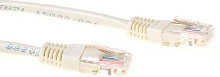 Ivory Cat5e U UTP Patchkabel RJ45 0.50 m