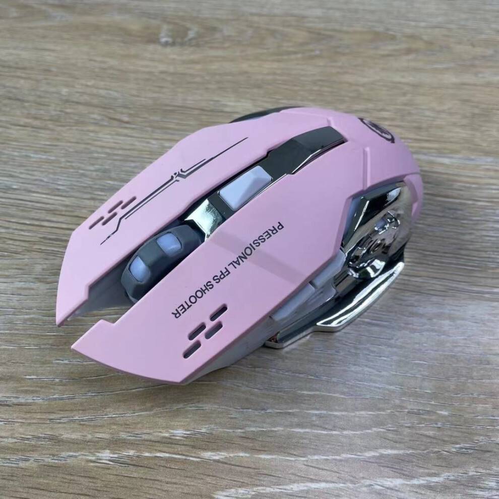 Mouse Wireless Rosa Doppia Modalità 2 4 GHz Bluetooth