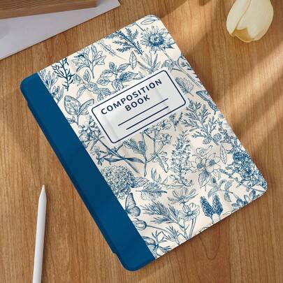 Shein Handpainted Plant Pattern Tablet Case