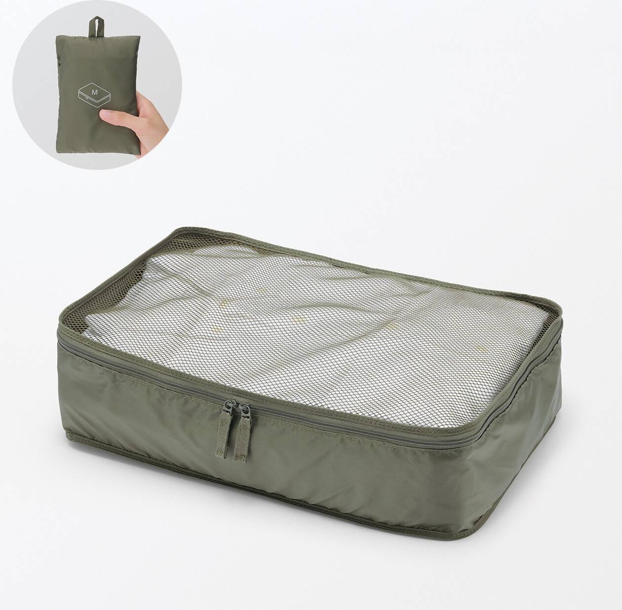 Muji Polyester Packing Cube Medium Pink M