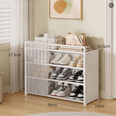 Shein Multi-Tier With Curtain Shoe Rack