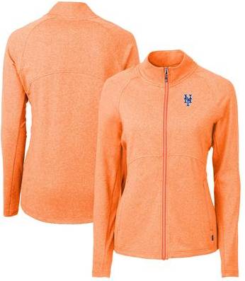 Cutter & Buck Heather Orange Eco Knit Raglan Jacket