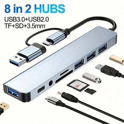 Usb hub 8 in Shein 8-In-1 Multi-Function USB Expander Dock