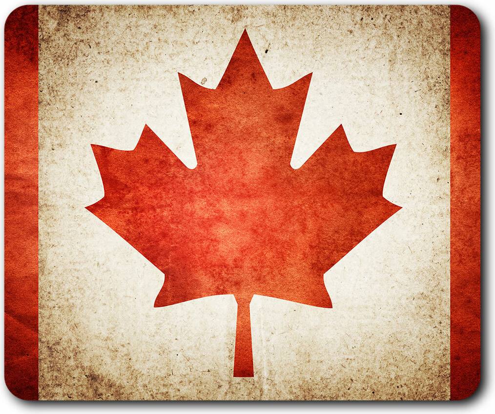 Destination Vinyl Canada Flag Computer Mouse Mat