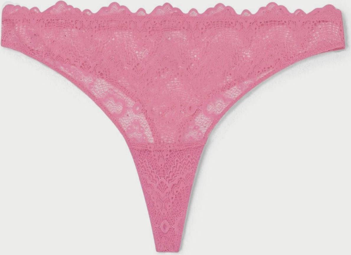 Understatement Lace Thong Trosor Dam Rosa - Rosa