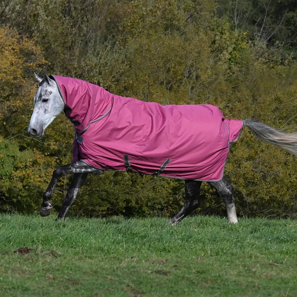 Bucas Freedom Detachable Neck Turnout Rug - Raspberry